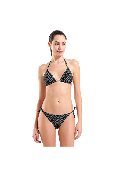 ARENA Water Print Triangle Kadın Siyah Yüzücü Bikini 007085506