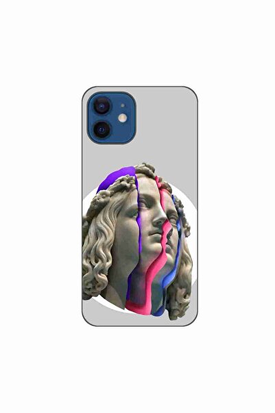 OEM Θήκη συμβατή με Apple iPhone 12 από σιλικόνη gel TPU με σχέδιο Νέον Ερείπια