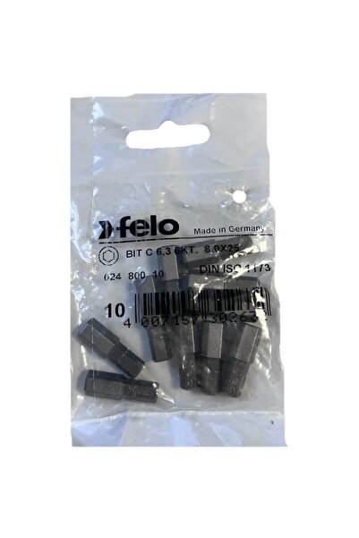 FELO Set 10 biti seria Industrial profil HEX, C6.3, HX8.0, 25mm