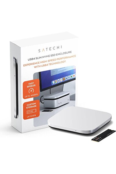 Satechi Υπέρλεπτη θήκη αλουμινίου για NVMe SSD, με USB4 Type-C και Thunderbol...