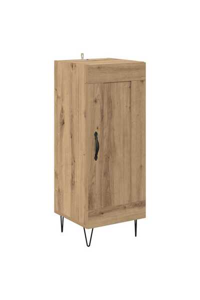 vidaxl Handcrafted Oak Sideboard 34.5 x 34 x 90 cm