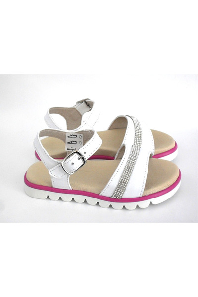 Lui Shoes Sandale fete, ELSA 6S112, Lui Shoes, 100% piele naturala, alb