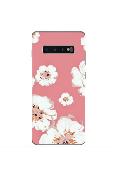 Other Samsung S10 Plus White Flowers Transparent Silicone TPU Θήκη