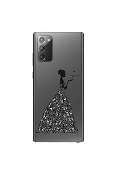 Other Samsung Note 20 Butterfly Girl Transparent Silicone TPU Θήκη