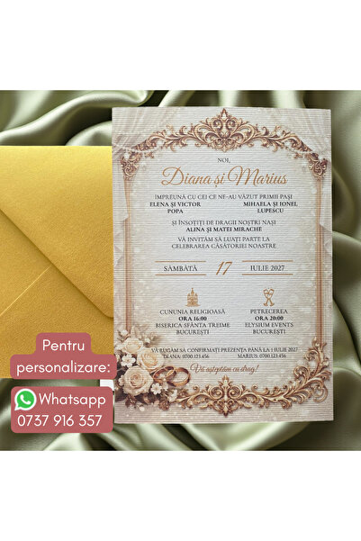 OEM 30 x Invitatie de Nunta Gold Model02