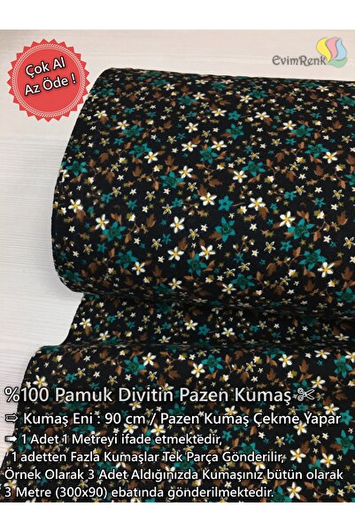 Renk Tekstil Yeni Divitin Pazen Metrelik Kumaş - Elbise - Hobi Tasarım - %100...