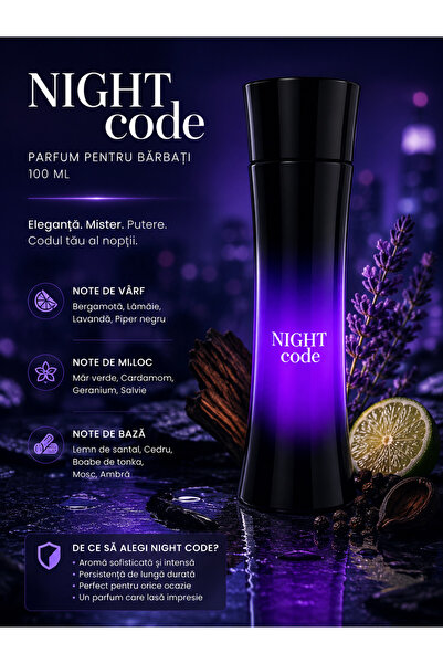 V.V LOVE Men's Perfume Night Code 100 ml, Fresh Oriental, Elegant, Intense an...