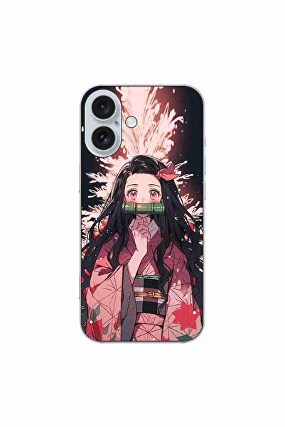OEM Husa compatibila cu Apple iPhone 16 Silicon Gel Tpu Model Demon Slayer Ne...