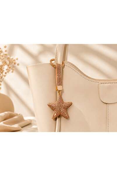 Kumru Studio Yıldız Taşlı Luxury Çanta Charmı – Gold Kristal Bag Charm