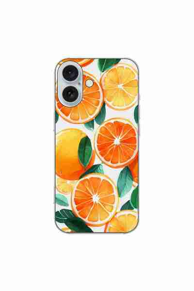OEM Husa compatibila cu Apple iPhone 16 Silicon Gel Tpu Model Oranges