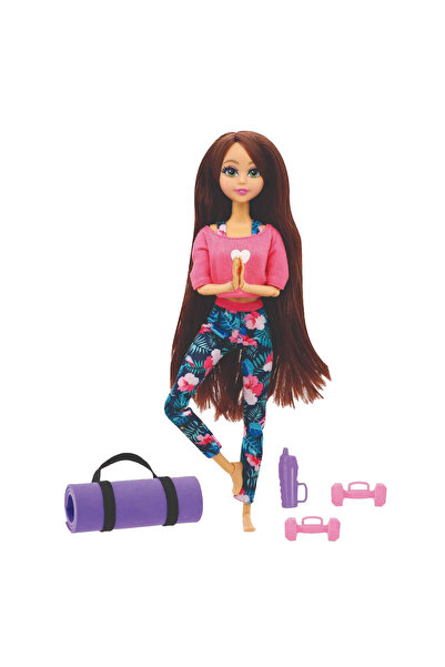 Feyza Oyuncak Dreameez Kız Çocuk Oyuncak Bebek ve Spor Yoga Seti | 30 cm Hare...