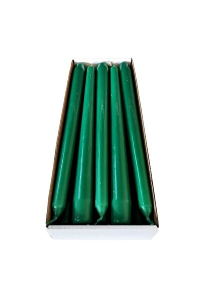 Claum Set of 10 conical candles, green, 24 cm, Claum, V