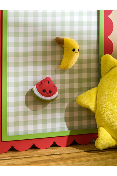 LC Waikiki Nevavm Banana and Watermelon Patterned Magnetic Plush Toy Set of 2