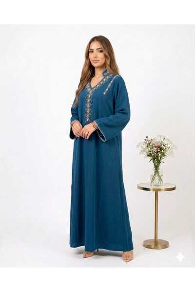 sea gulf Women's Embroidered Crystal Jalabiya