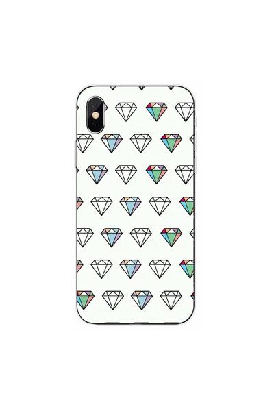 OEM Husa compatibila cu Apple iPhone XS Max Silicon Gel Tpu Model Diamonds Pa...