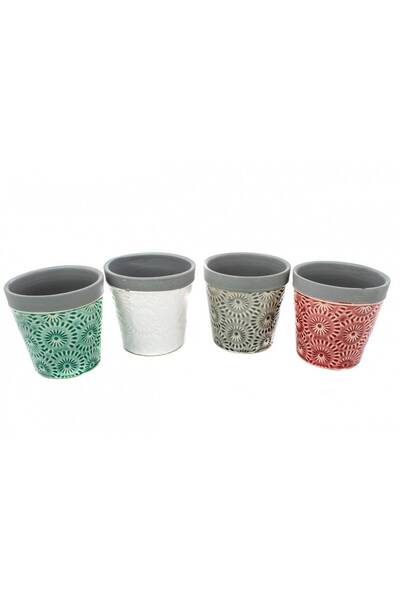 OEM Ghiveci Ceramica Model Soare 4/Set