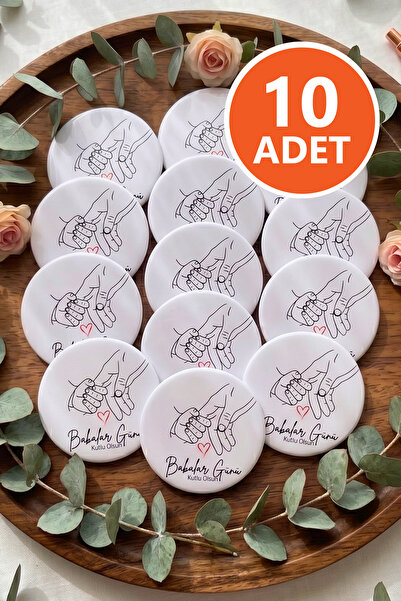 Kreadecor Babalar Günü Hediyesi Baskılı Açacak Magnet Hediyelik 10 Adet