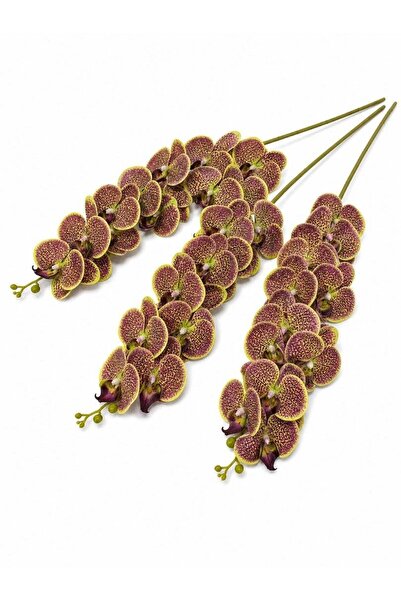 OEM Orhidee artificiala 15 flori 16 Verde-Grena