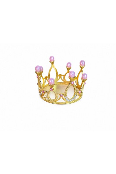 OEM Coronita aurie cu perle roz pal si cristale roz delicate