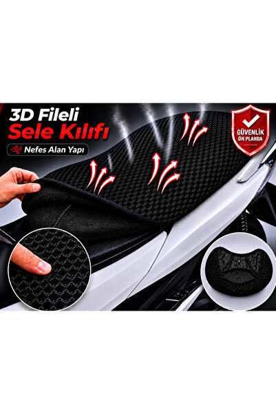 Vi Caro Husa scaun motocicletei SYM Fiddle III 125 Husa scaun cu plasa 3D Pro...