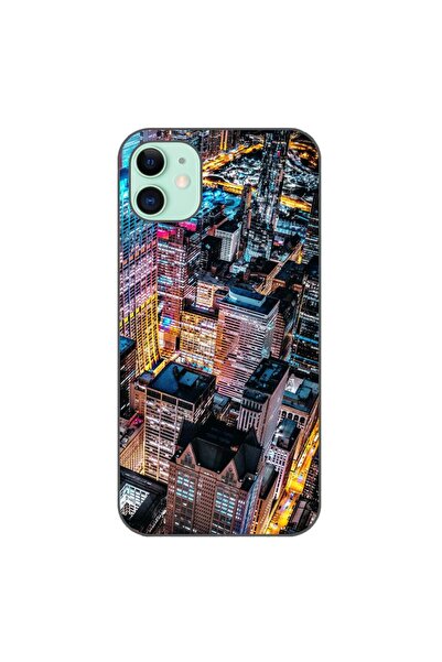 OEM Калъф, съвместим с Apple iPhone 11, силиконов гел TPU модел  "Нощен град "