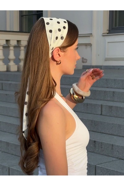 Nurcanilirboutique Puantiye saç bandanası
