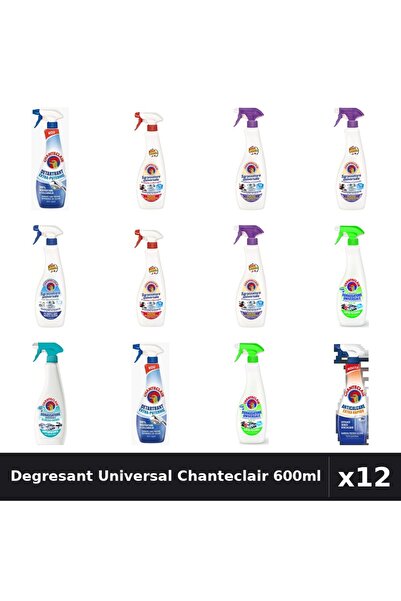 Chanteclair Set 12 Degresant Universal 600ml - 8 Arome Asortate - Curatenie Casa