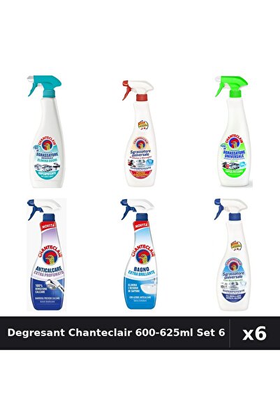 Chanteclair Set 6 Degresant Universal 600-625ml - Marsilia, Lamaie, Bicarbona...