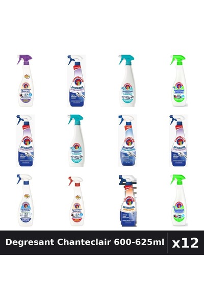 Chanteclair Set 12 Degresant Universal 600-625ml - 8 Arome, Anticalcar, Detar...