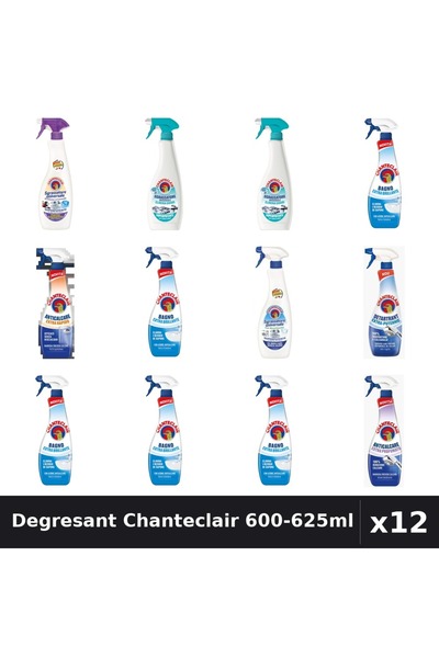 Chanteclair Set 12 Degresant Universal 600-625ml - Lavanda, Bicarbonat, Anti-...