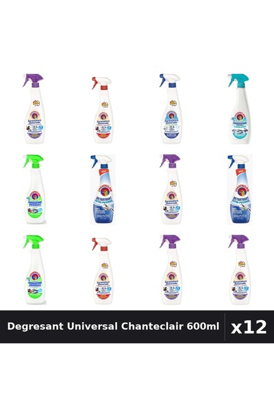 Chanteclair Set 12 Degresant Universal 600ml - 7 Arome, Lavanda, Marsilia, La...