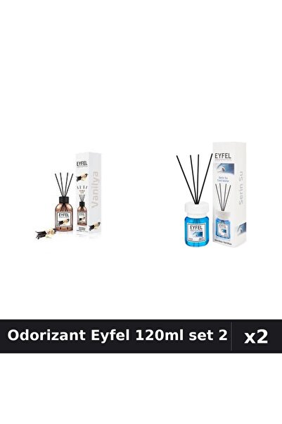 Eyfel Set 2 Odorizant Camera Betisoare 120ml - Vanilie, Cool Water