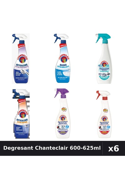 Chanteclair Set 6 Degresant Universal 600-625ml - Anti-Miros, Lavanda, Marsilia