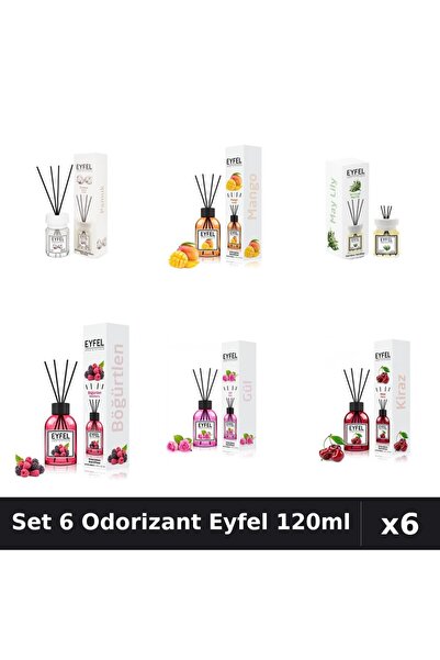 Eyfel Set 6 Odorizante Camera Betisoare, Bumbac, Cirese, Fructe De Padure, La...