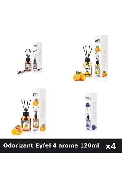 Eyfel Set 4 Odorizant Camera Betisoare - Vanilie, Portocala, Mango, Zambile 1...