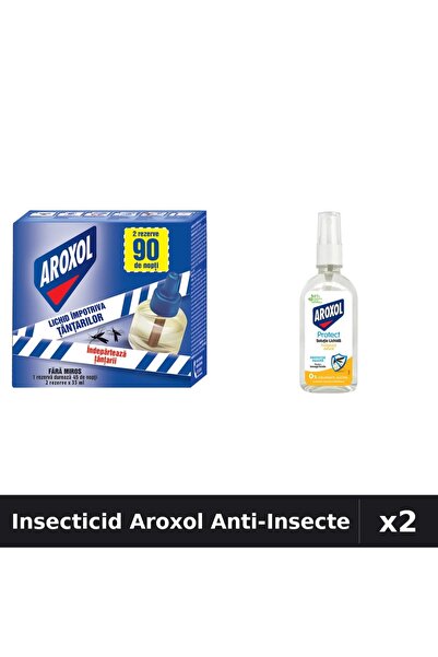 Aroxol Set 2 Insecticid - Aparat Electric 45 nopti + Loțiune Repelent 85ml