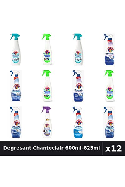 Chanteclair Set 12 Degresant Universal 600ml-625ml - Lămâie, Lavandă, Anticalcar