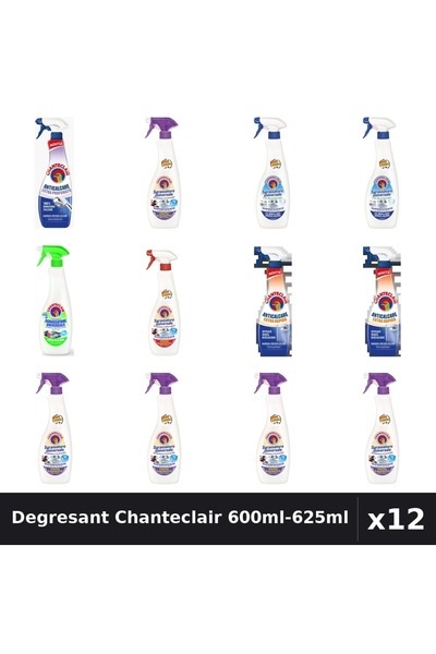 Chanteclair Set 12 Degresant Universal 600ml-625ml - 7 Arome, Anticalcar, Bic...