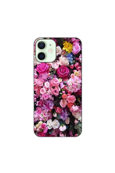OEM Husa compatibila cu Apple iPhone 12 Mini Silicon Gel Tpu Model Trandafiri...