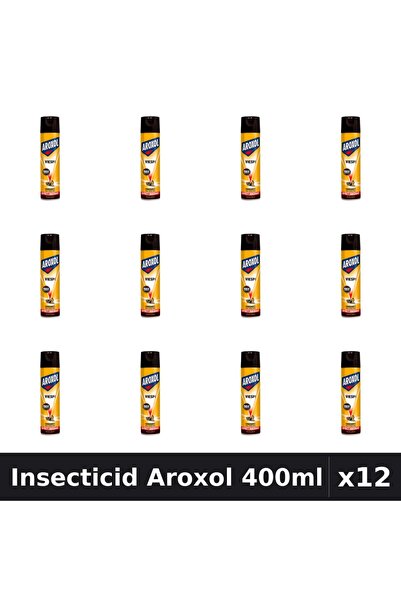 Aroxol Set 12 Spray Insecticid 400ml - Anti Gandaci, Tantari, Muste - Protectie