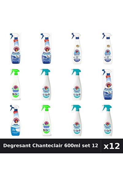 Chanteclair Set 12 Degresant Universal 600ml - Bicarbonat, Lămâie, Anti-Miros