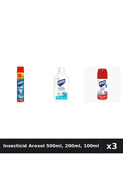 Aroxol Set 3 Spray Insecticid 500ml + Loțiune Repelent 200ml - Anti Insecte E...