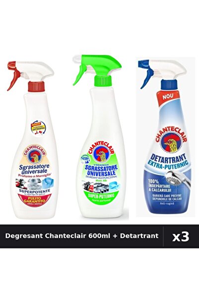 Chanteclair Set 3 Degresant Universal 600ml + Detartrant 625ml - Marsilia, Lă...