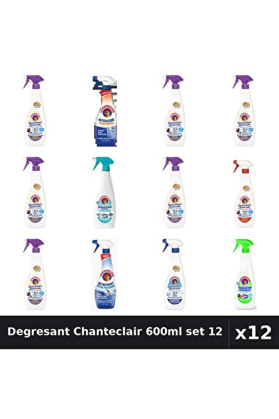 Chanteclair Set 12 Degresant Universal 600-625ml - 8 Arome Asortate, Anticalc...