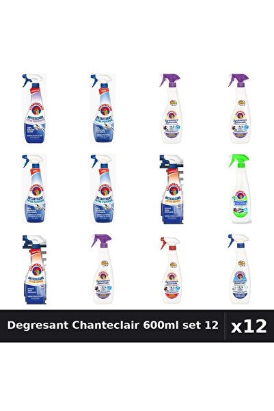 Chanteclair Set 12 Degresant Universal 600-625ml - 8 Arome Asortate Curatenie...