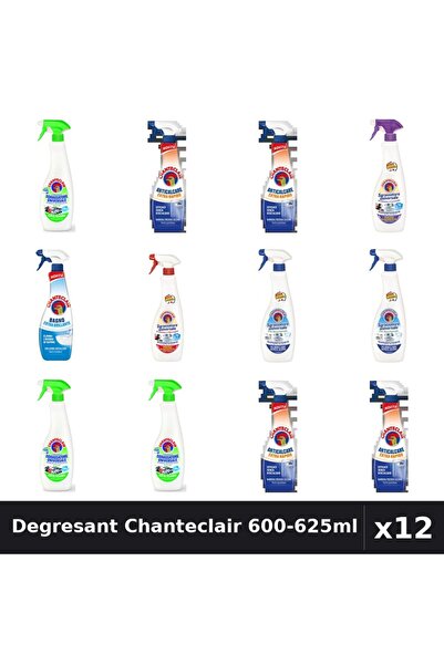 Chanteclair Set 12 Degresant Universal 600-625ml - 6 Arome Asortate Curatenie...