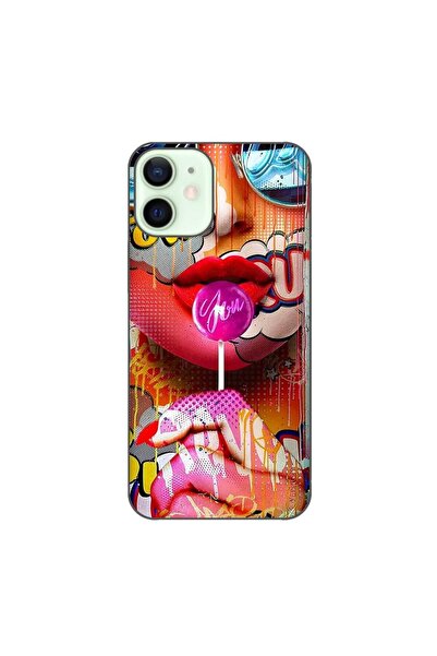 OEM Husa compatibila cu Apple iPhone 12 Mini Silicon Gel Tpu Model Pop Art Lo...