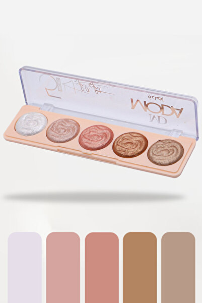 Moda Beauty إضاءة الوهج المتنوع من مودا بيوتي – Multi‑Glow Five Highlighter From