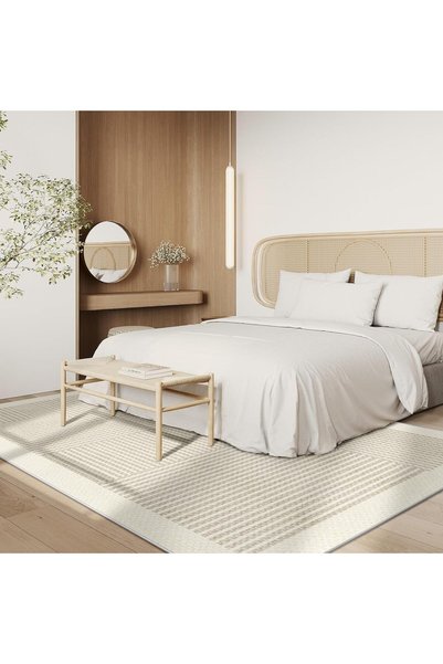 HI-FINE (in20)Large Area Rugs for Living Room Bedroom, Fluffy Soft Plush Carpet, Tie-Dyed Floor Gray Rug for Girls Kids Nursery Room Home Decor (Beige1(200x300cm))