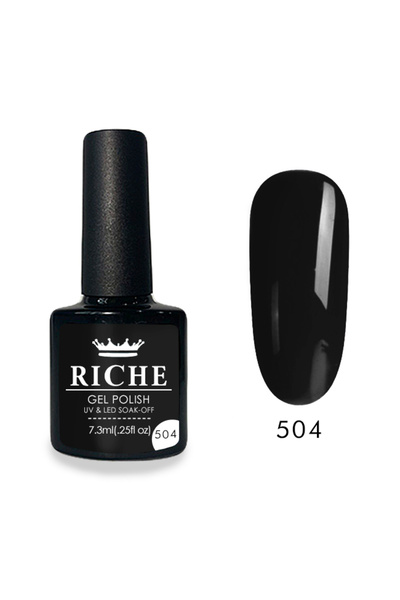 OEM Ojă semipermanentă Riche 504, negru, 7.3 ml